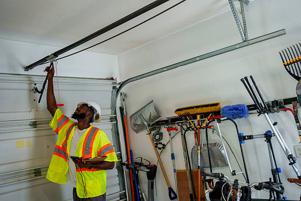 Professional Garage Door Maintenance technician working in Eureka, CA